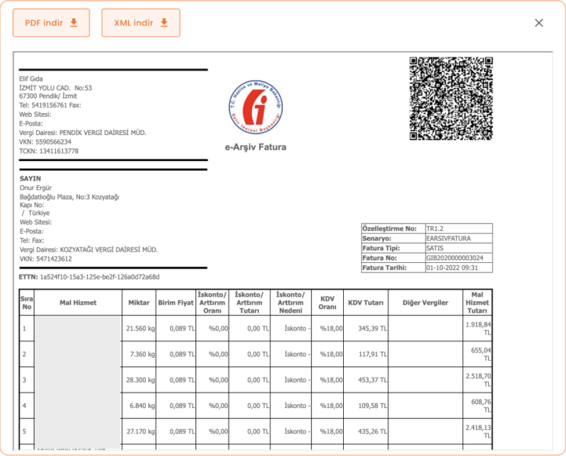 E Arşiv Fatura Görüntüleme Çözümü Gri Portal MDP Group