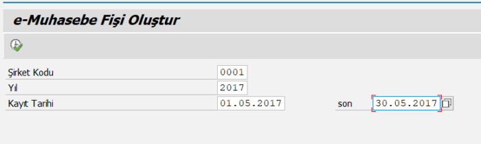 sap e-muhasebe fişi