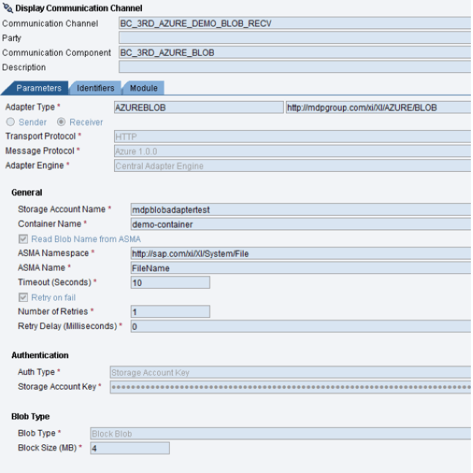 azure4 PI/PO AZURE Adapter