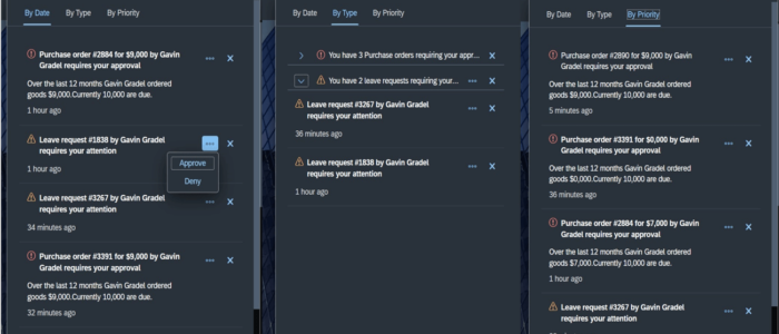 SAP Fiori Push Notifications Bildirim Sıralama