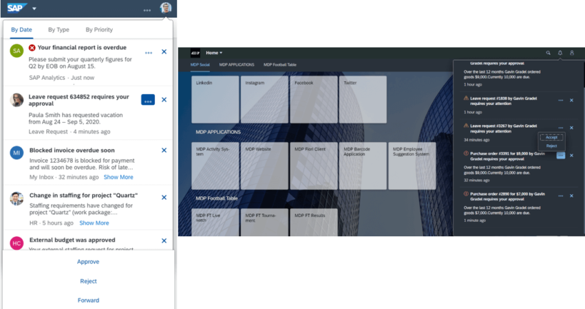SAP Fiori Push Notifications Daha Fazlasını Göster