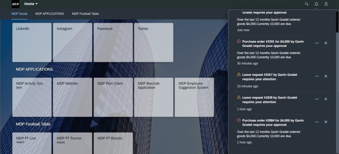 SAP Fiori Push Notifications Giriş