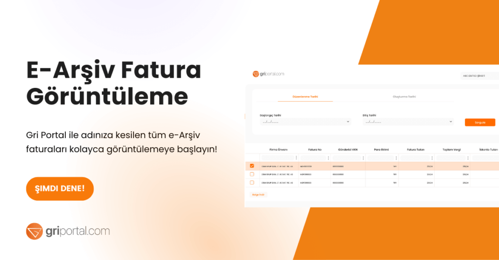 E-Arşiv Fatura Görüntüleme