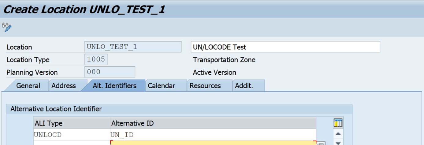 Create Location UNLO_TeST_1_
