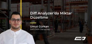 Diff Analyzer’da Miktar Düzeltme