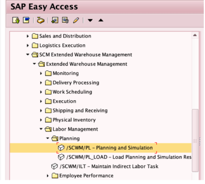 sap easy access