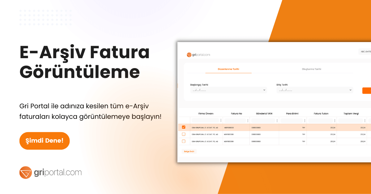 E-Arşiv Fatura Görüntüleme