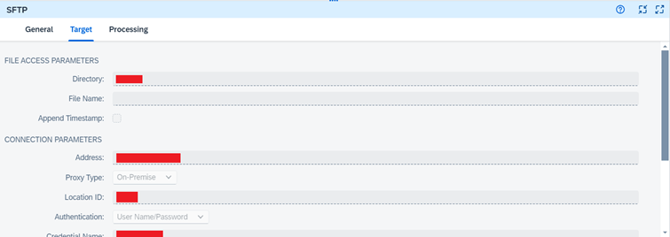Send ve SFTP Receiver Yapılandırması