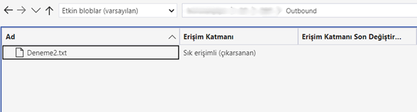 outbound klasör