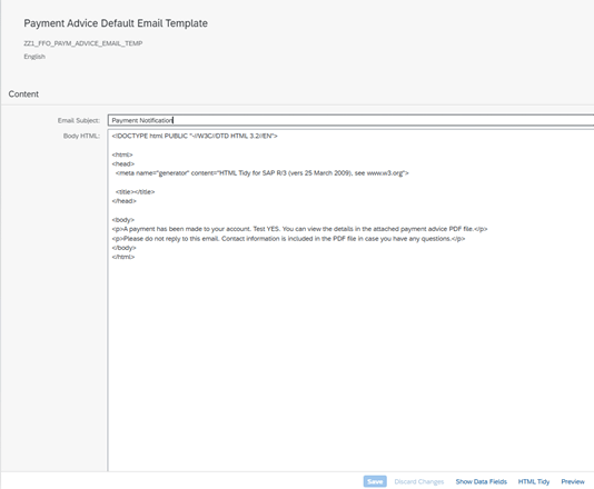 Customizing Email Templates in SAP S4HANA
