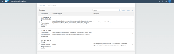 Maintain Email Templates