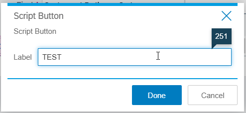 Give a name SAP script button