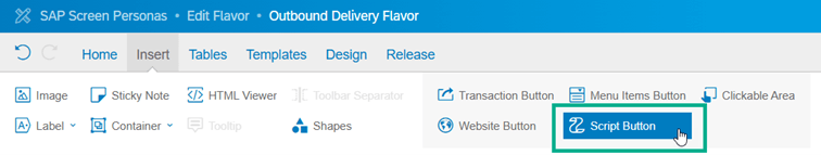 SAP Screen Personas - Script Button