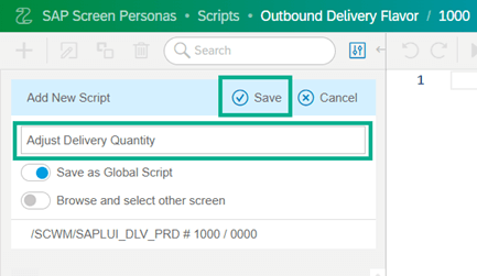 Save SAP Script
