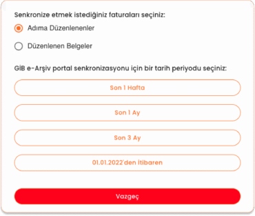 Tarafınıza Kesilen e-Arşiv Faturalar
