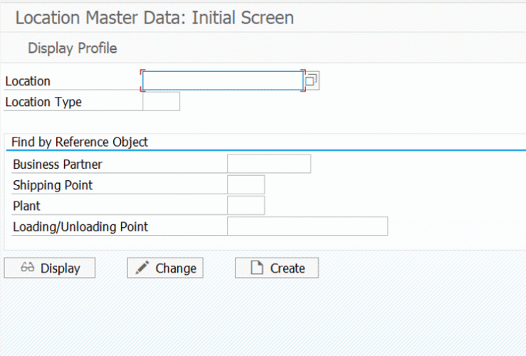 location master data