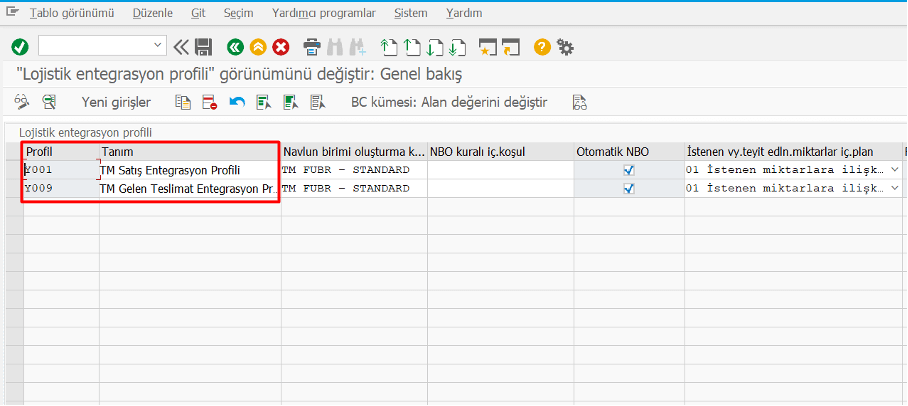 Entegrasyon Profilleri