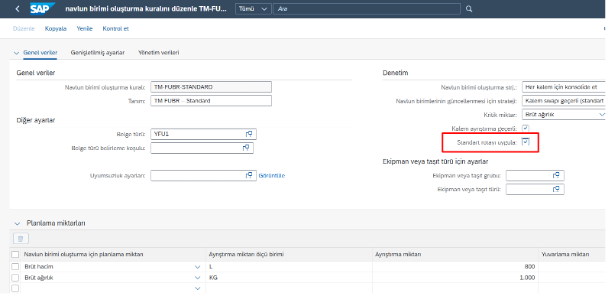 Sabit Rotanın FUBR Çalışırken Otomatik Olarak Kullanılması