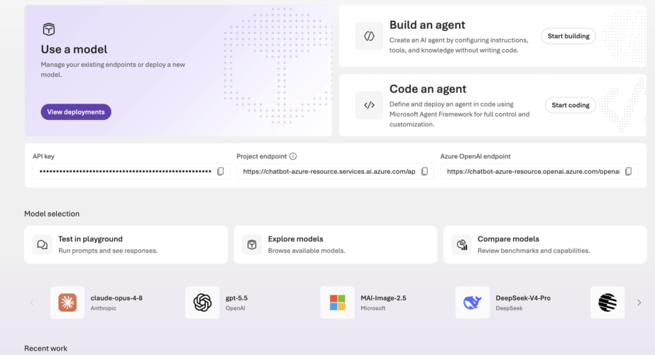 Microsoft Foundry Screen
