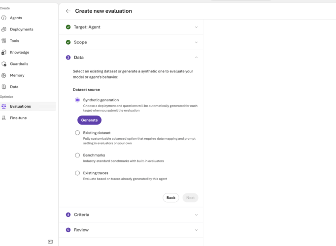 Evaluating the Agent